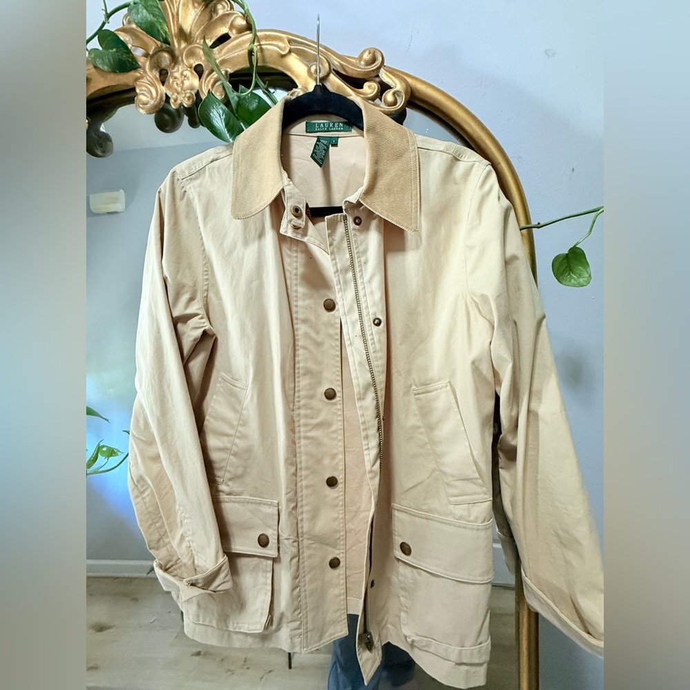 Ralph Lauren Women's Cream Utility Jacket windbreaker